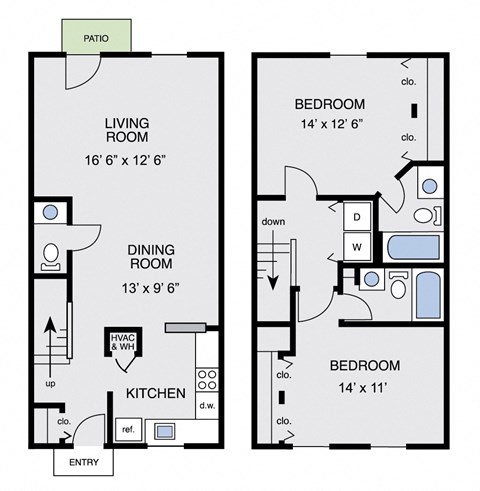 a floor plan of a house with a bedroom and a living room